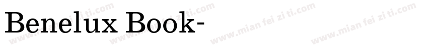 Benelux Book字体转换